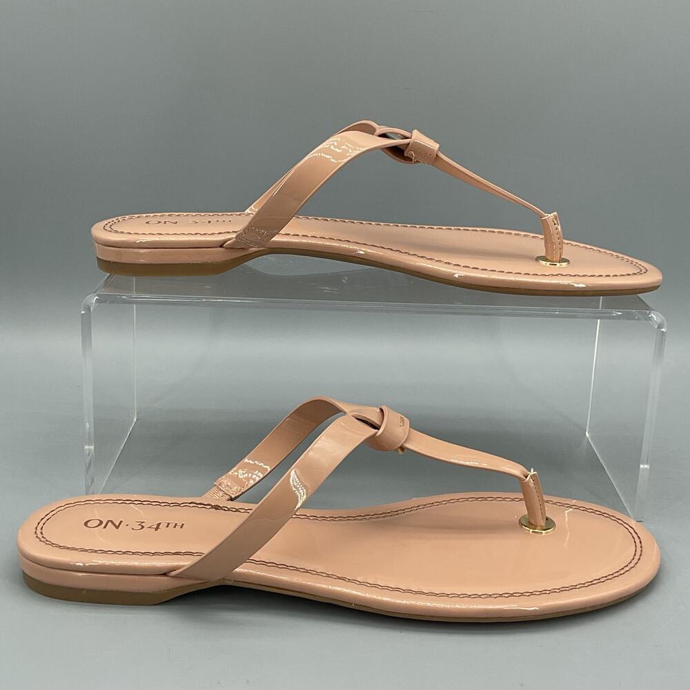 NEW on 34th Women’s Galinaa Thong Flat Sandals Buff Nude Size 8.5M